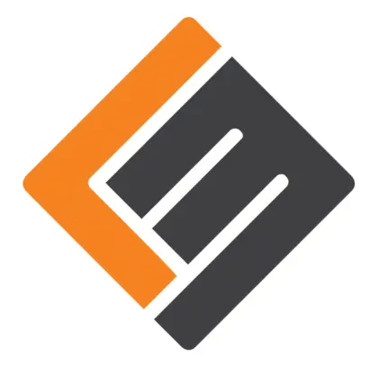 Modern Orange and Black Logo