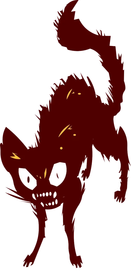 Scary Cat Illustration
