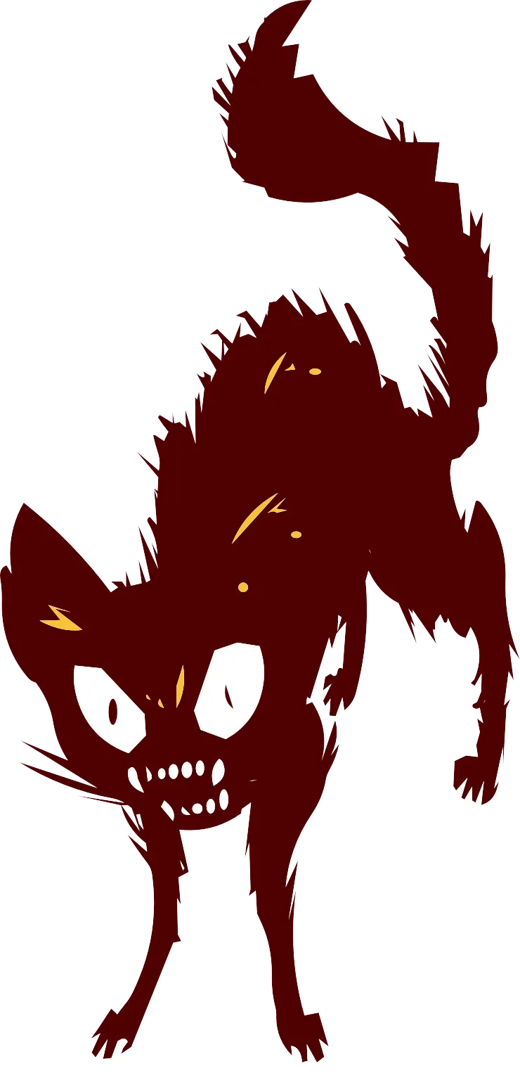 Scary Cat Illustration