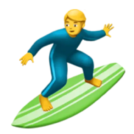 Surfer on Green Surfboard