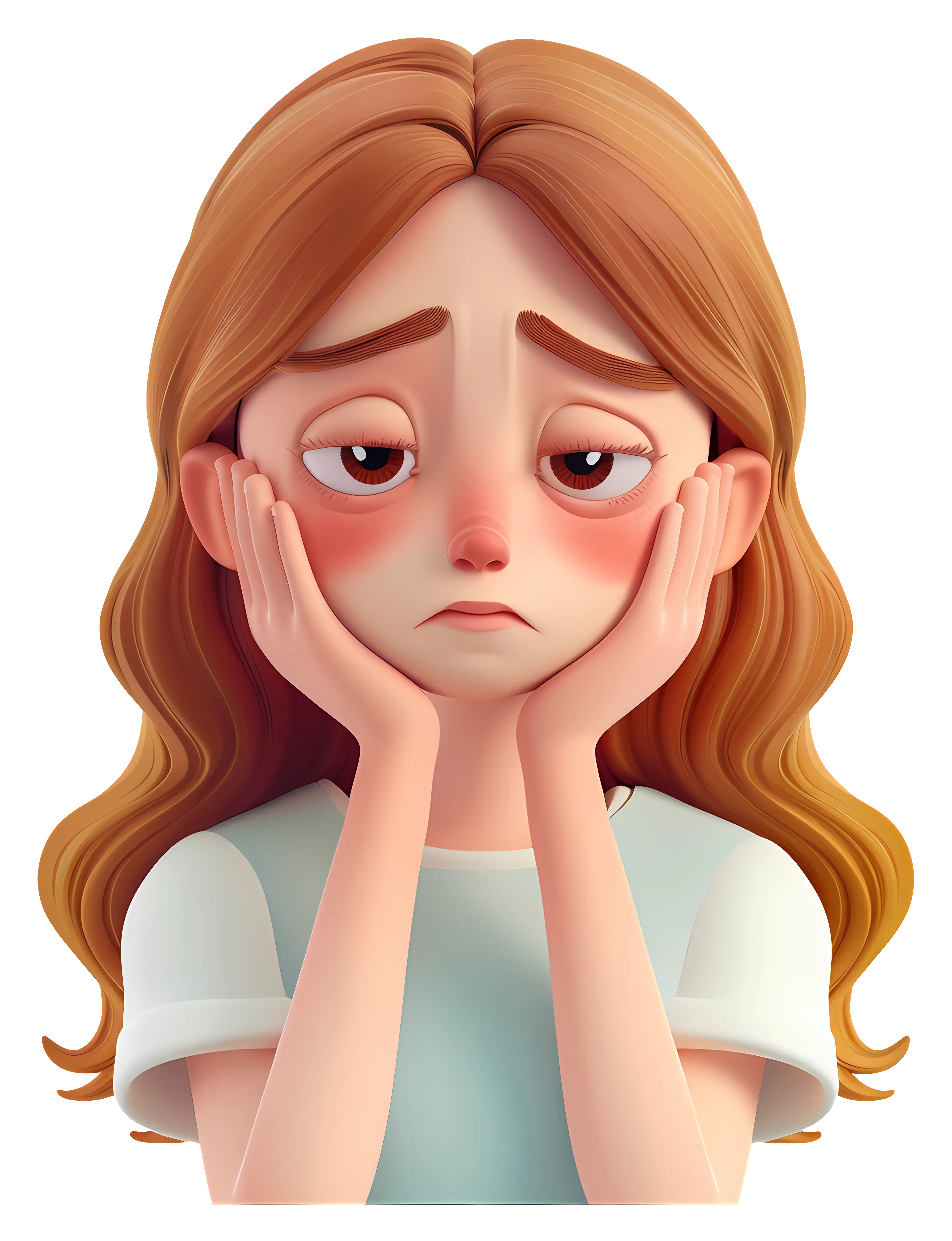 Illustration of Sad Girl Feeling Down