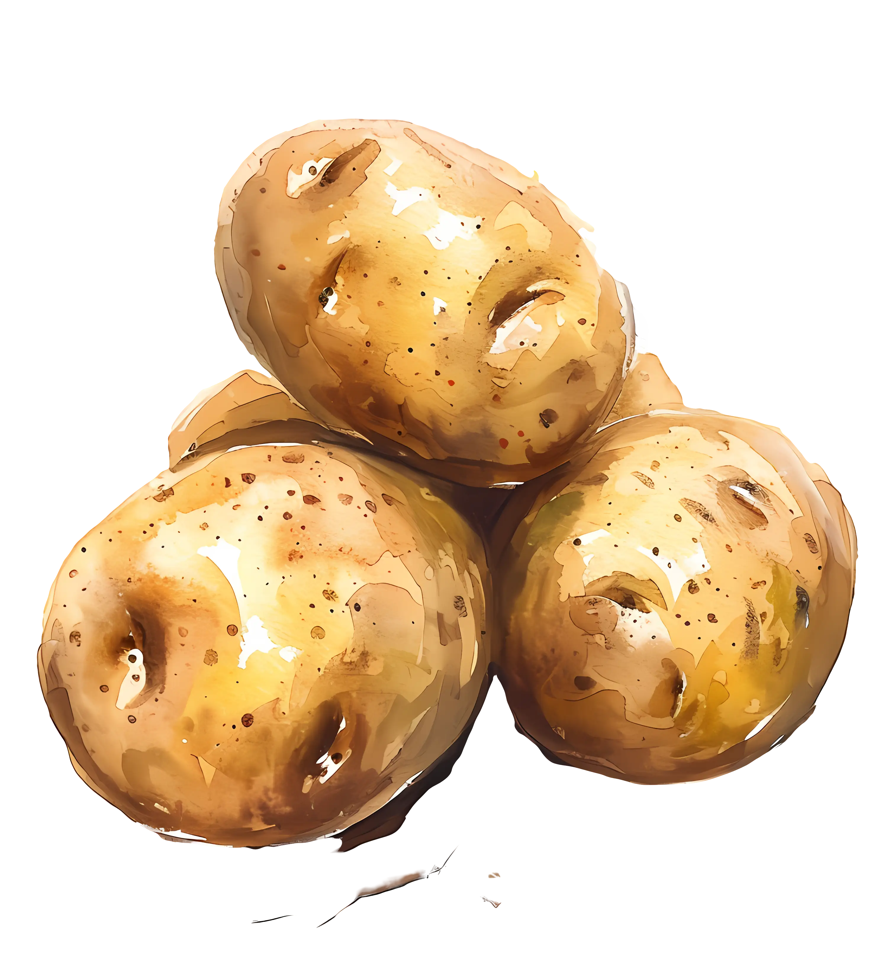 Fresh Brown Potatoes for Cooking