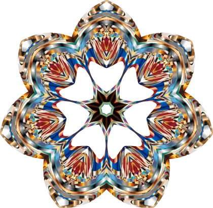 Intricate Colorful Star Pattern with Symmetry