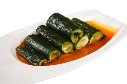 Cucumber Rolls in Sauce