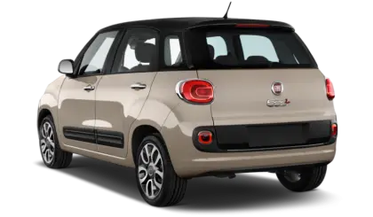 Small Beige Car Rear View Illustration