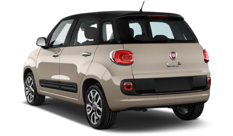 Small Beige Car Rear View Illustration