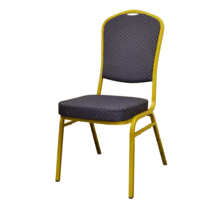 Yellow Metal Frame Chair with Upholstery