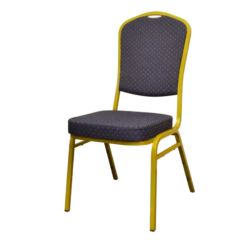 Yellow Metal Frame Chair with Upholstery