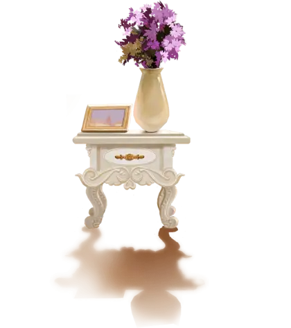Decorative Table with Vase
