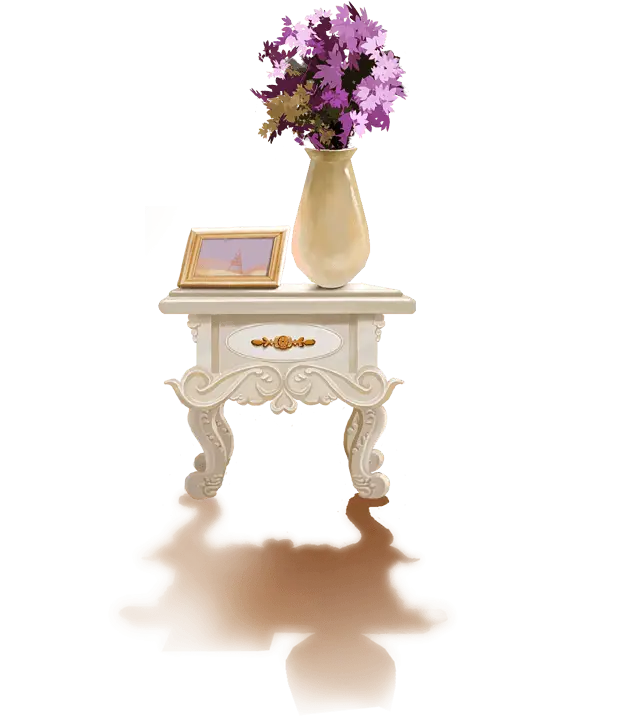 Decorative Table with Vase