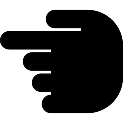 Black Left-Pointing Hand Icon