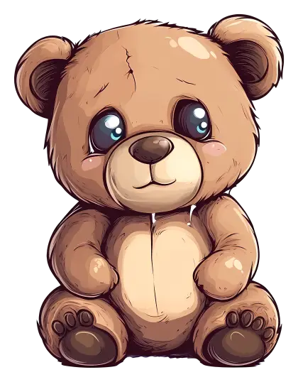 Adorable Teddy Bear Toy Illustration