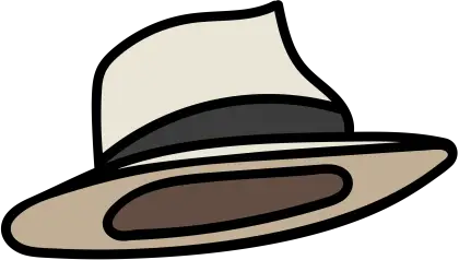 Beige Fedora Hat Illustration