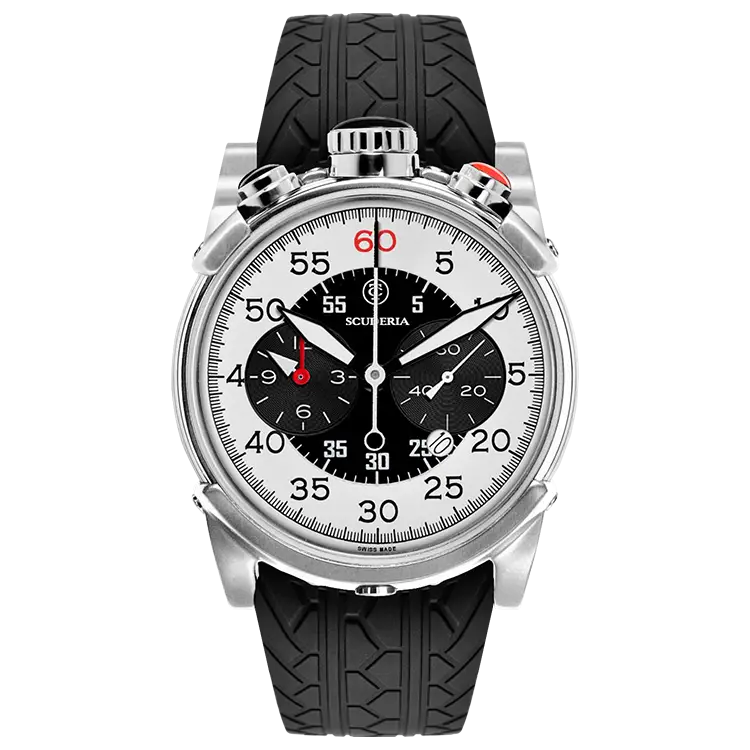 Elegant Luxury Wristwatch with Silver and Black Design