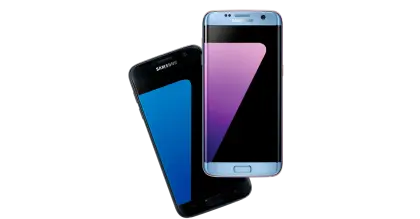 Samsung Smartphones in Black and Blue