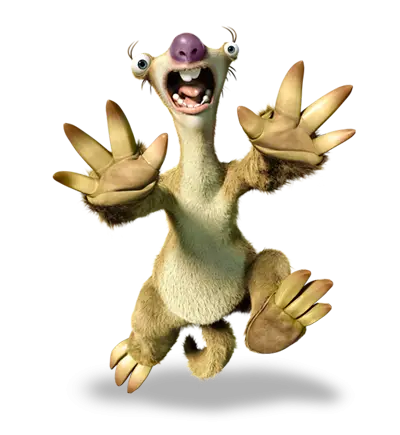 Funny Cartoon Character Sid in Action
