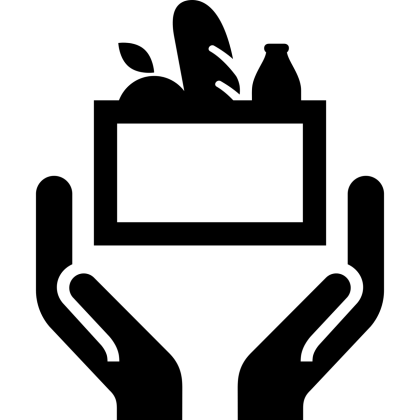 Charitable Hands Holding Box Icon