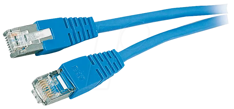 Blue Ethernet Cables with Connectors for Networking
