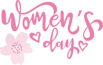 Women&#039;s Day Greeting Card with Pink Flowers