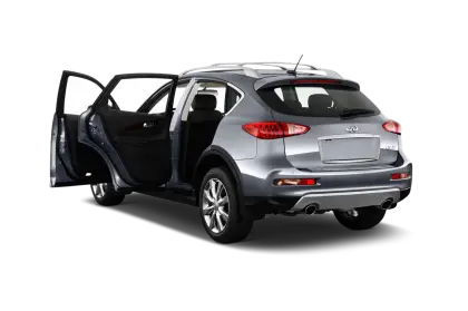 Silver SUV with Open Doors