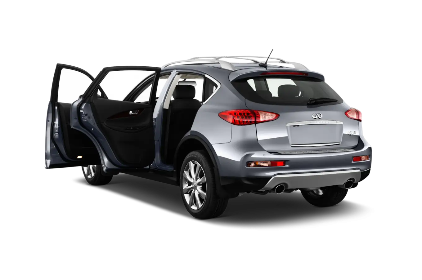 Silver SUV with Open Doors