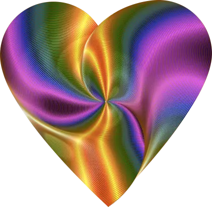 Rainbow Gradient Heart Illustration