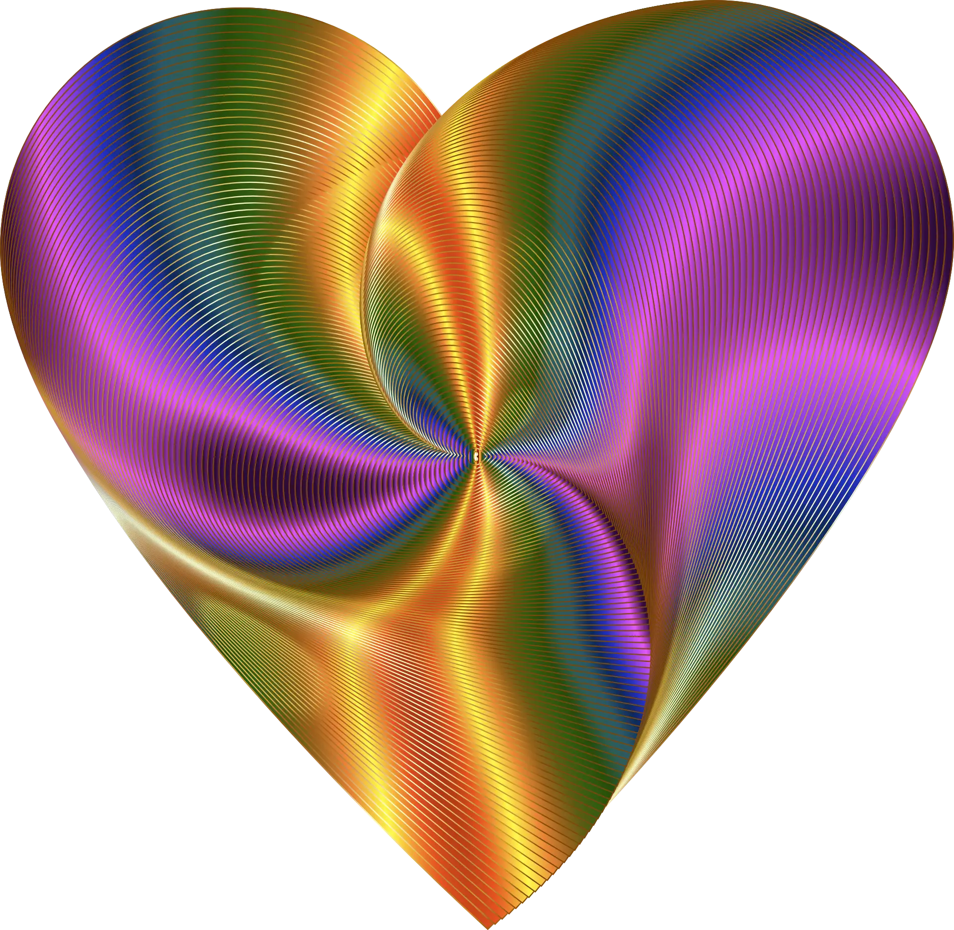 Rainbow Gradient Heart Illustration