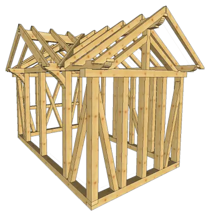 Wooden House Frame Structure