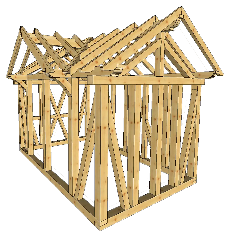 Wooden House Frame Structure