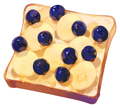 Healthy Banana and Blueberry Toast