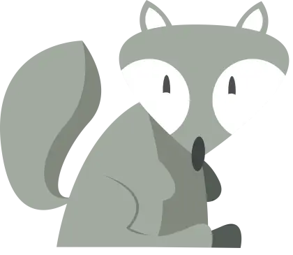Cute Gray Fox Sitting
