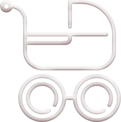White Baby Stroller
