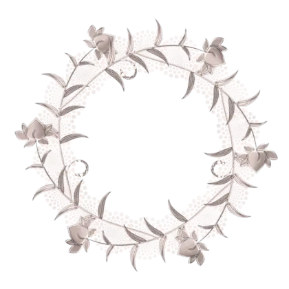 Vintage-Style Decorative Floral Wreath