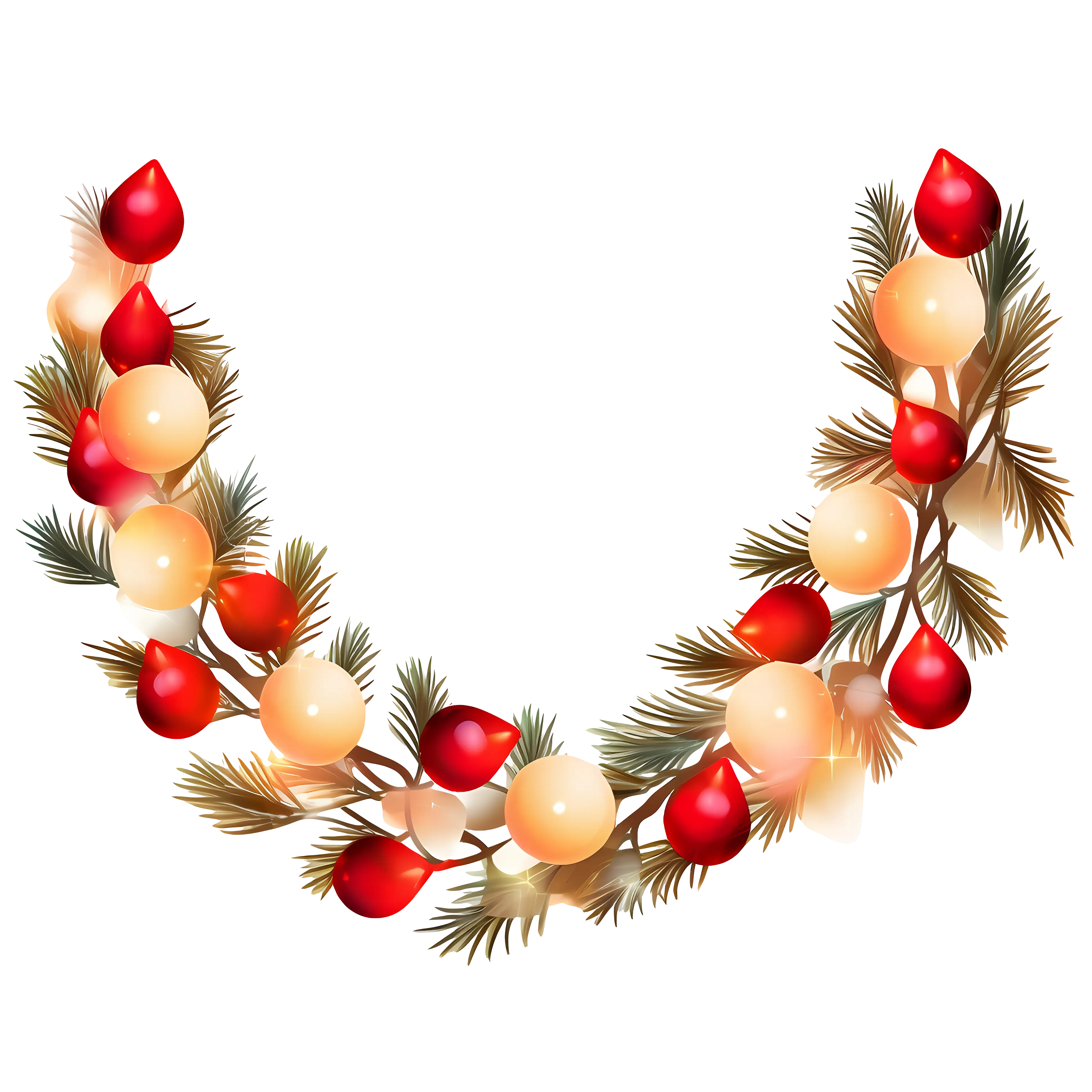 Colorful Christmas Garland with Ornaments