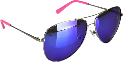 Aviator Sunglasses with Blue Lenses