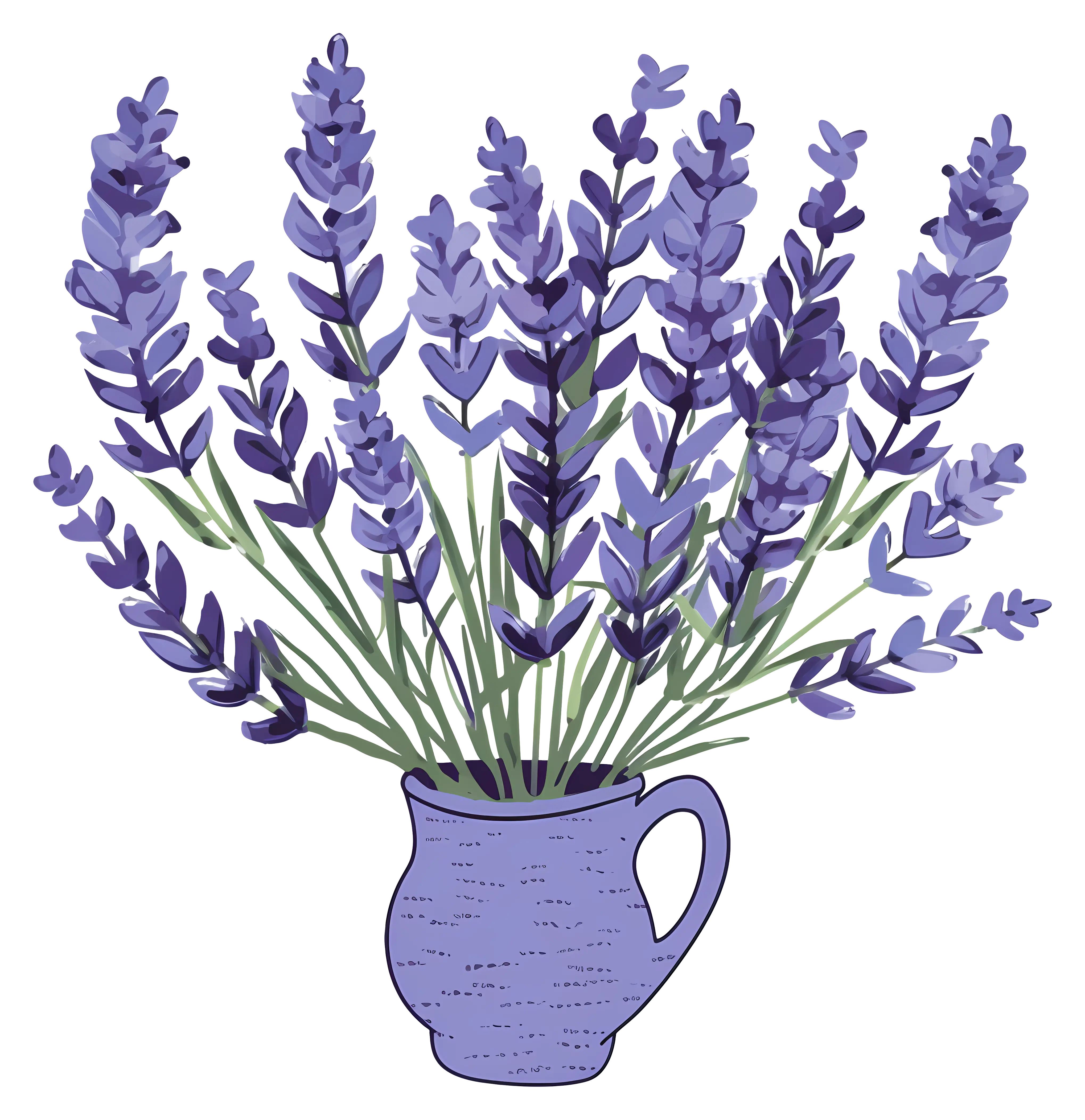 Beautiful Lavender Bouquet in a Purple Vase