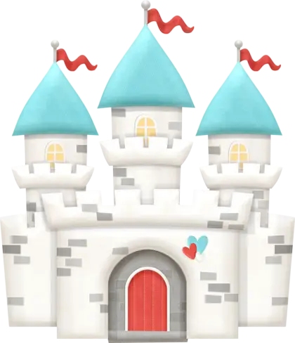 Cute Cartoon Castle Illustration