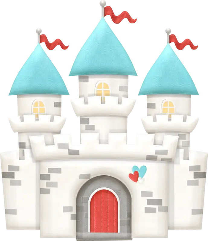 Cute Cartoon Castle Illustration
