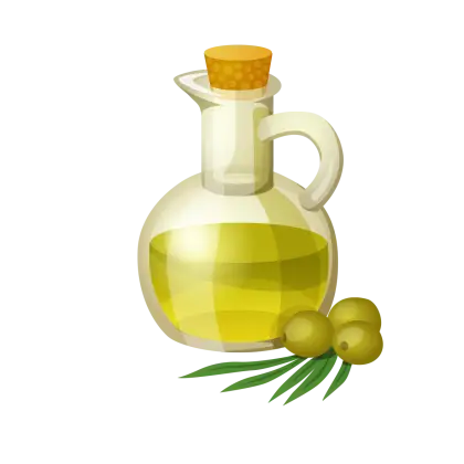 Olive Oil Bottle with Olives