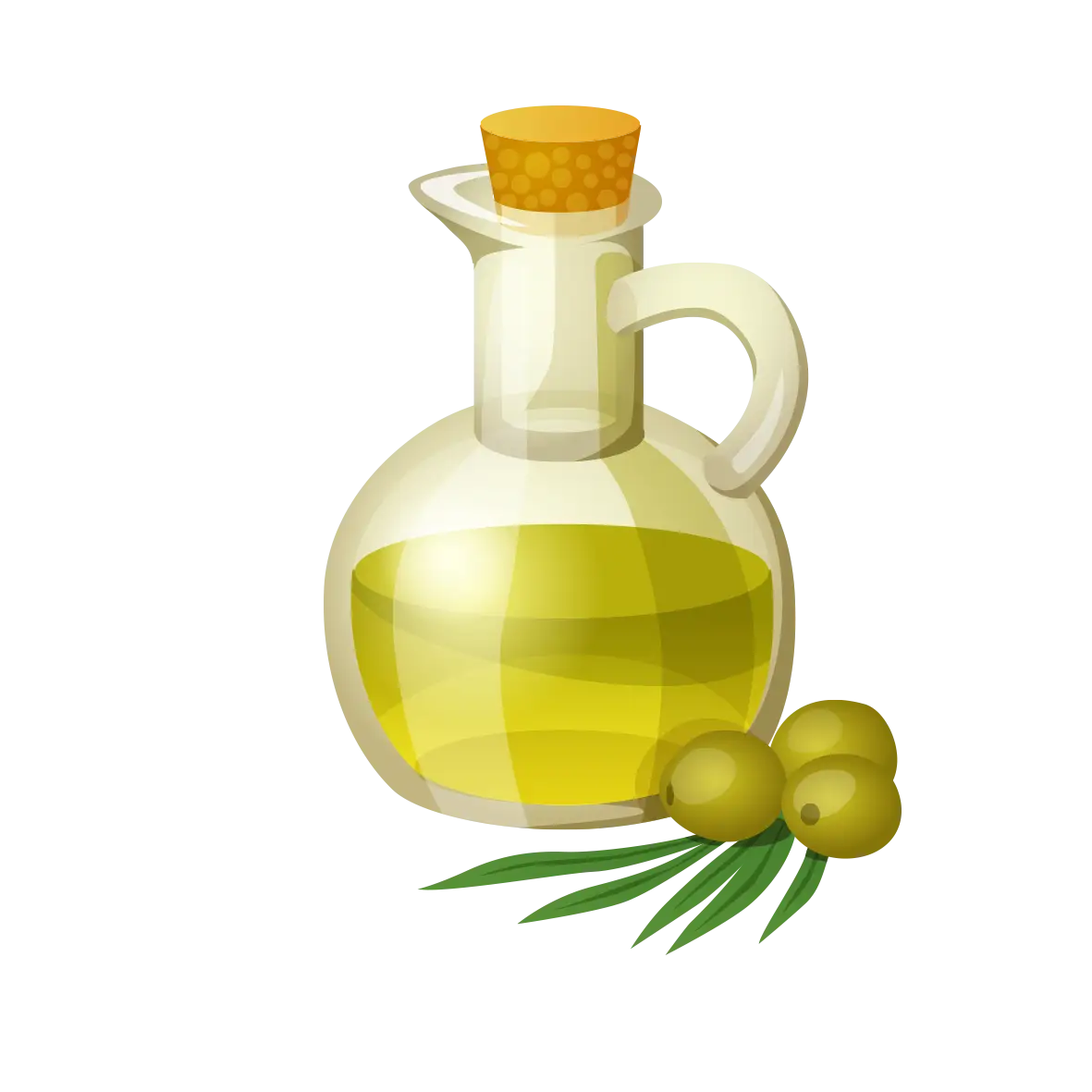Olive Oil Bottle with Olives