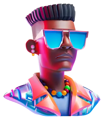 Modern Stylish Character with Sunglasses