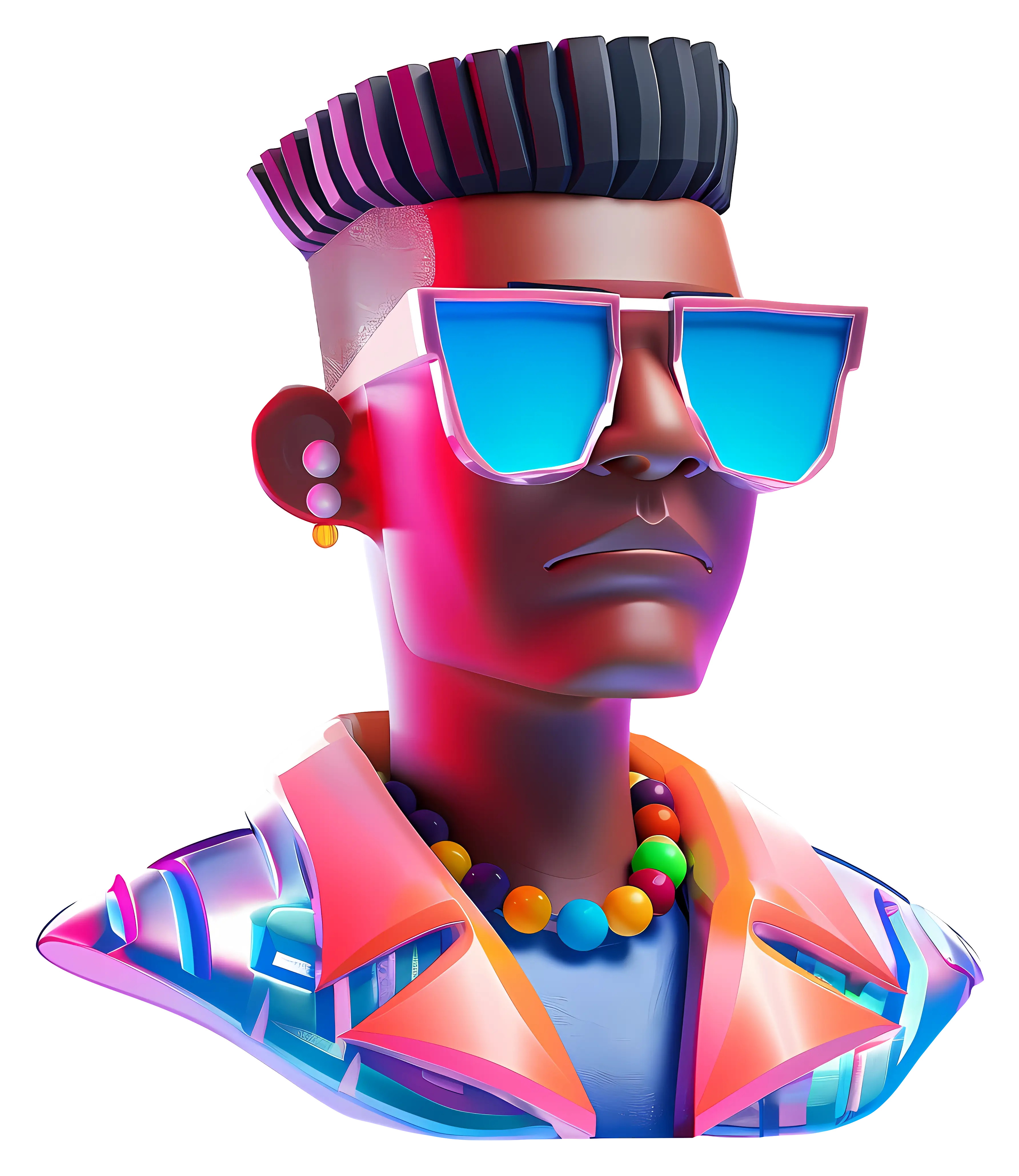 Modern Stylish Character with Sunglasses