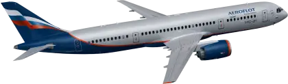 Aeroflot Airplane in Flight