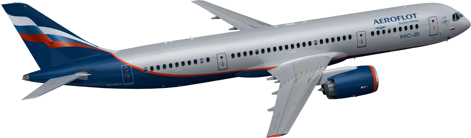 Aeroflot Airplane in Flight