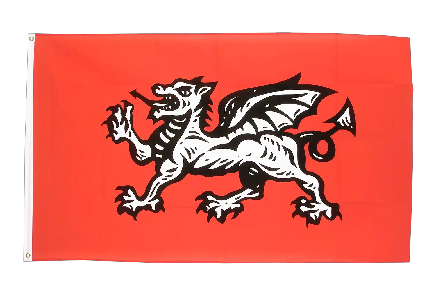 Red Flag with Black Dragon