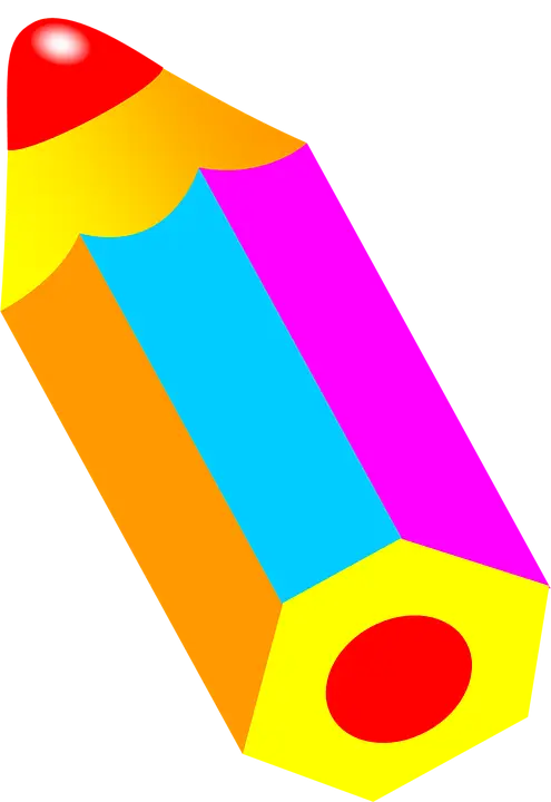 Colorful Cartoon Pencil