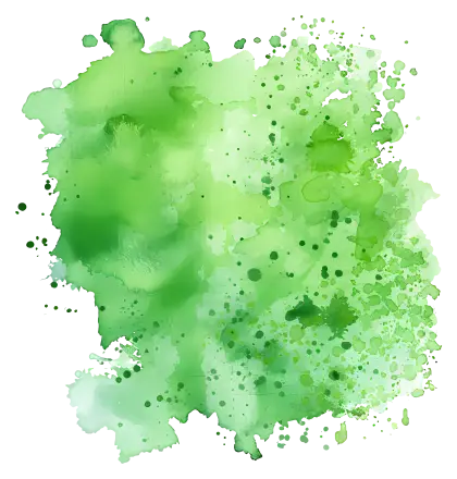 Green Watercolor Splash Abstract Artwork