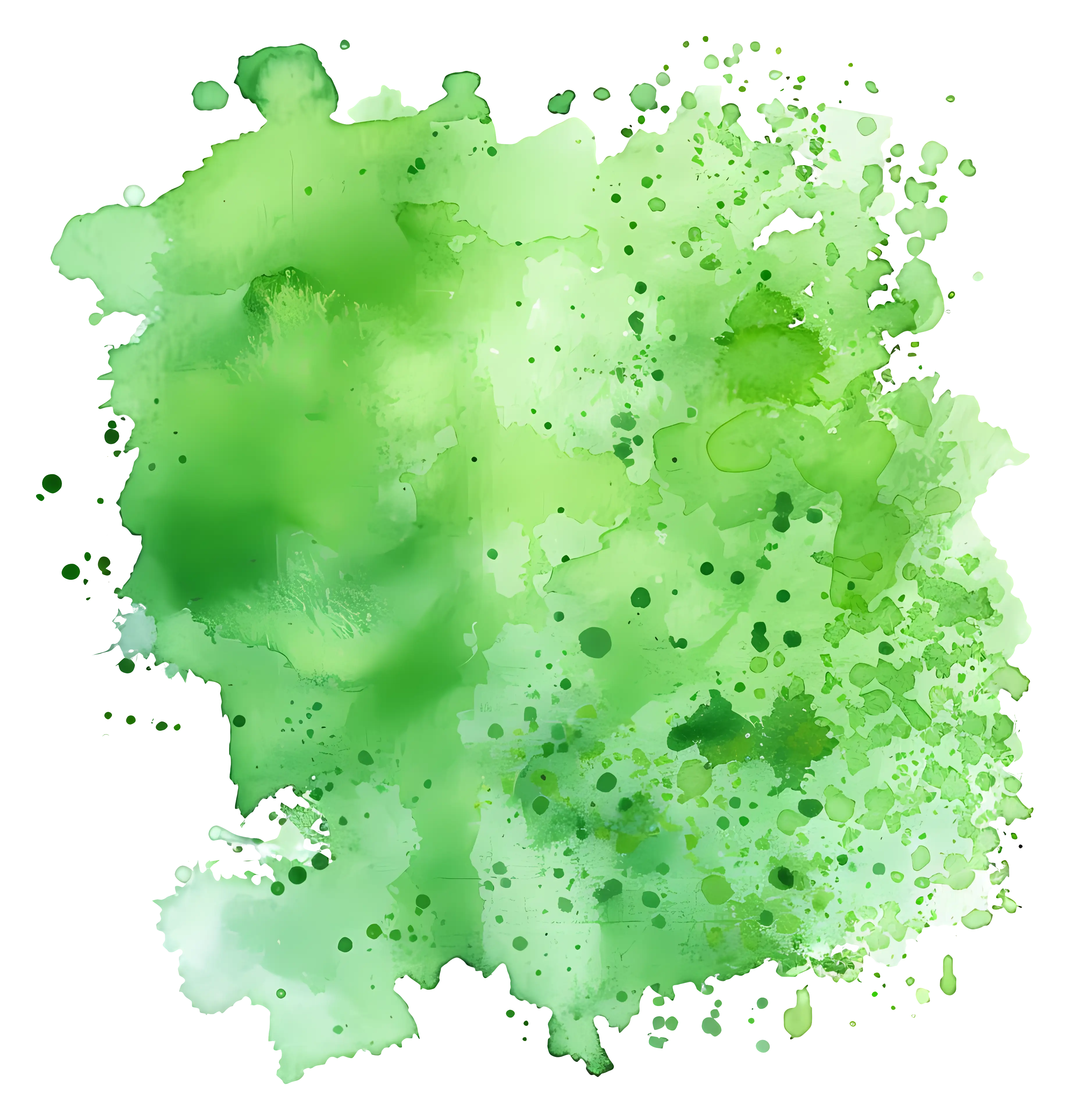 Green Watercolor Splash Abstract Artwork