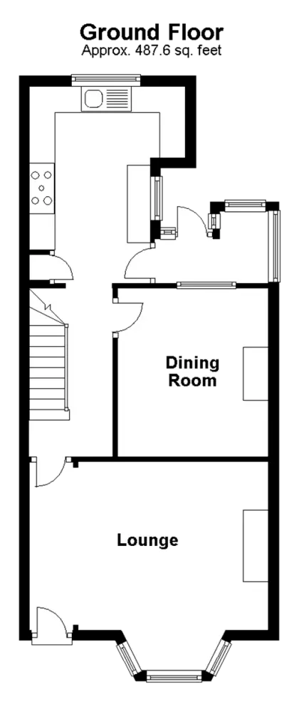 Ground Floor Plan with 487.6 sq. feet
