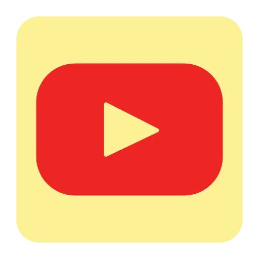 Red Play Button on Yellow Background